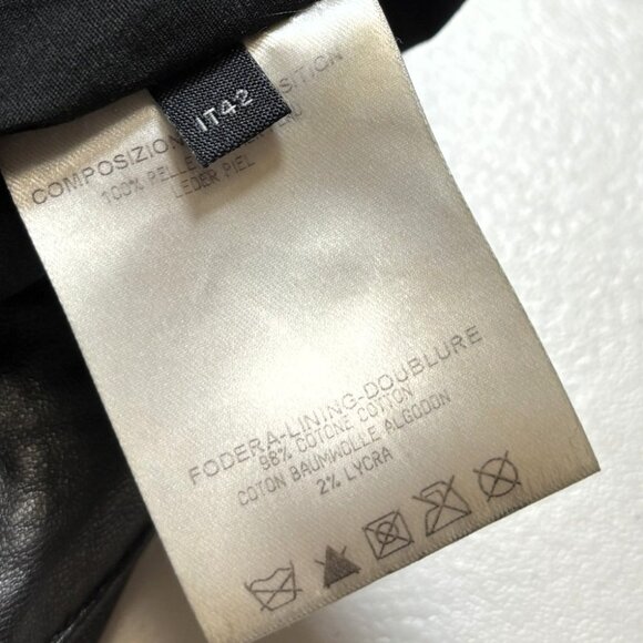 McQ by Alexander McQueen low-rise black lamb leather pants size 6 - Picture 15 of 17